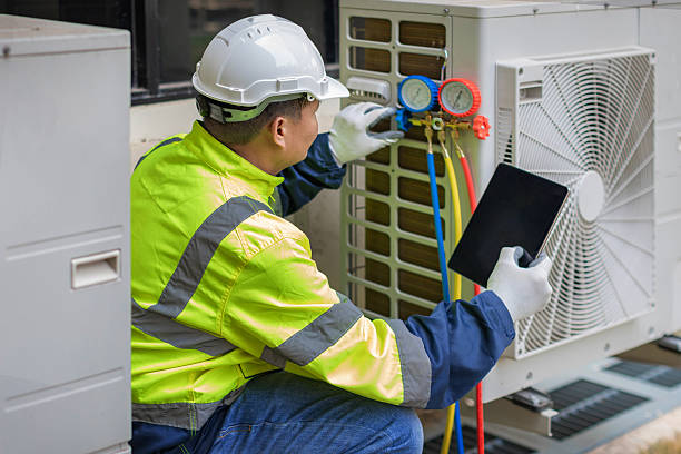 Professional Hvac technician working in Montvale, NJ